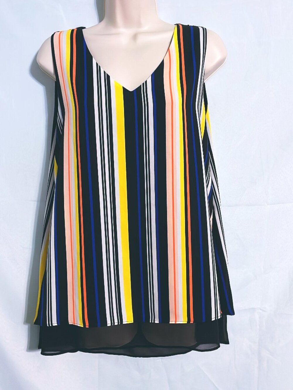 Cato Colorful Striped Sleeveless Top Size M